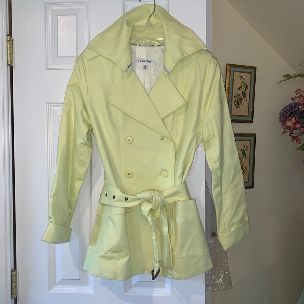 Calvin Klein pea coat lemon/lime color